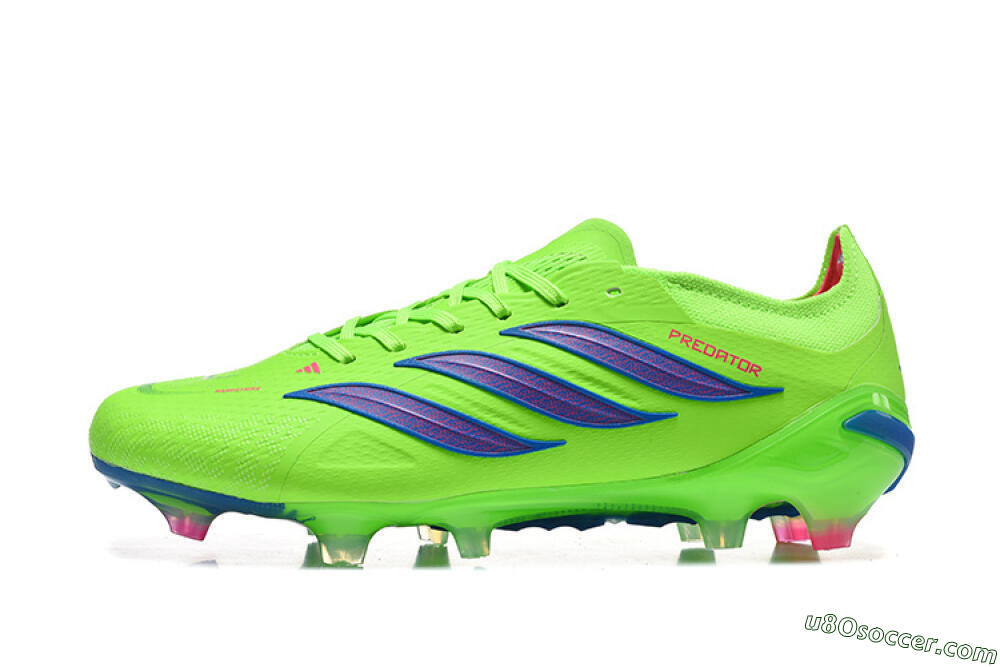 Adidas Predator 26 Elite FG Firm Ground Soccer Cleats - Green/Electric Green/Striking Blue 2