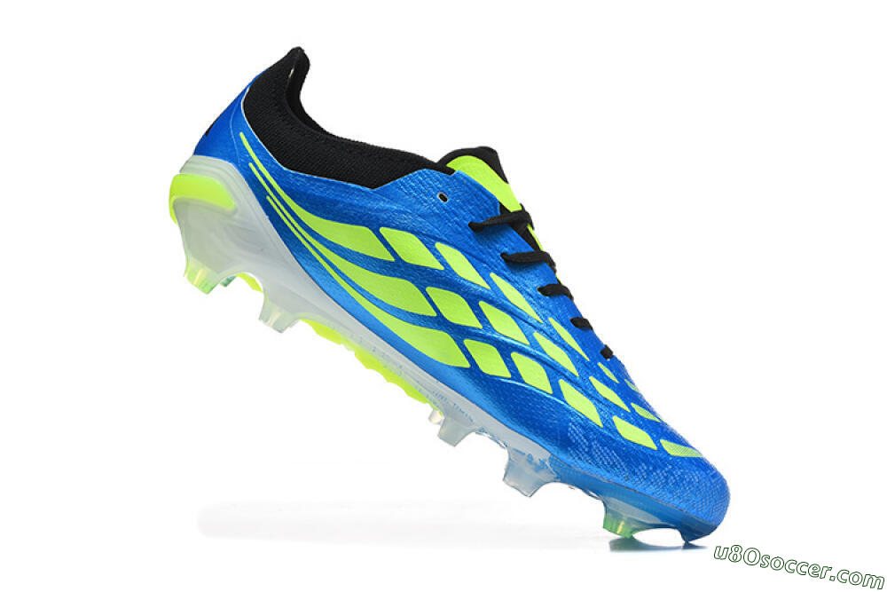 Adidas Predator 26 Elite FG Firm Ground Soccer Cleats - Blue/Electric Blue/Neon Green 7