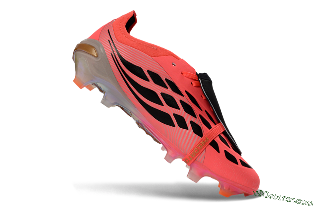 Adidas Predator 26 Elite Fold-Over Tongue FG Firm Ground Soccer Cleats - Pink/Electric Pink/Black 5