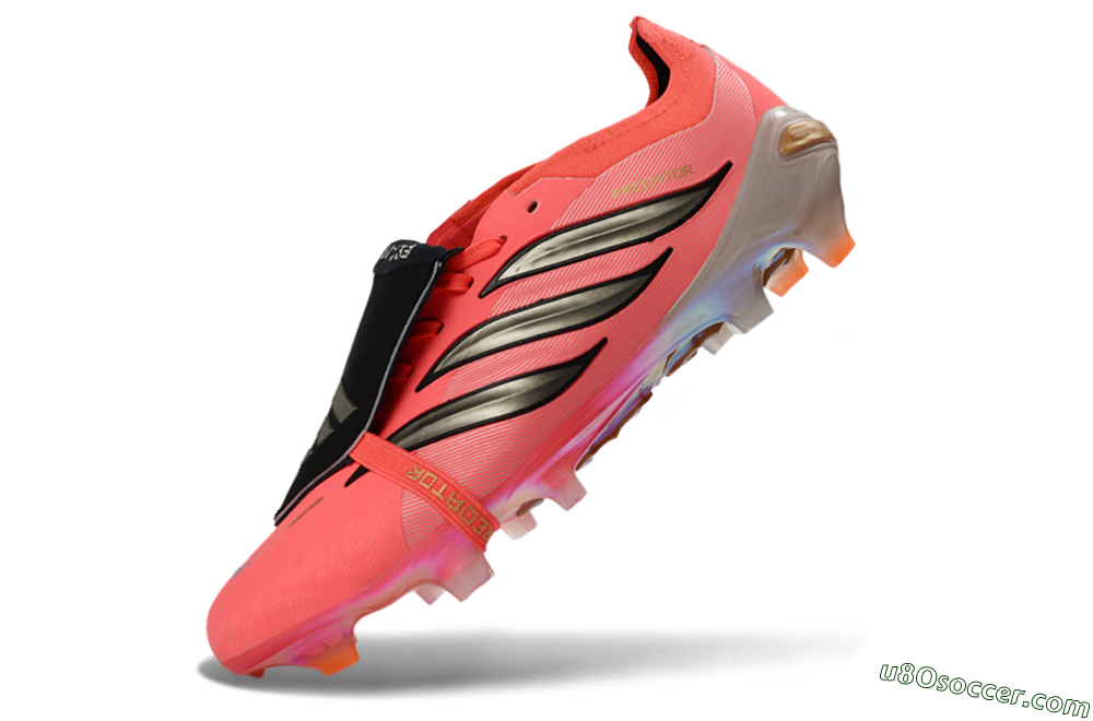 Adidas Predator 26 Elite Fold-Over Tongue FG Firm Ground Soccer Cleats - Pink/Electric Pink/Black 6