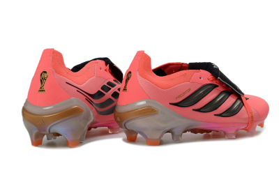 Adidas Predator 26 Elite Fold-Over Tongue FG Firm Ground Soccer Cleats - Pink/Electric Pink/Black