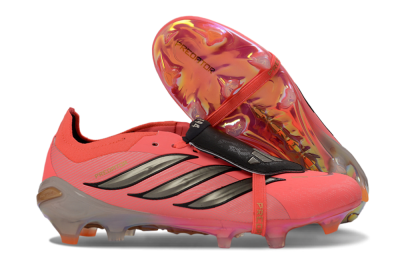 Adidas Predator 26 Elite Fold-Over Tongue FG Firm Ground Soccer Cleats - Pink/Electric Pink/Black