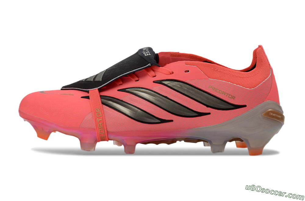 Adidas Predator 26 Elite Fold-Over Tongue FG Firm Ground Soccer Cleats - Pink/Electric Pink/Black 2