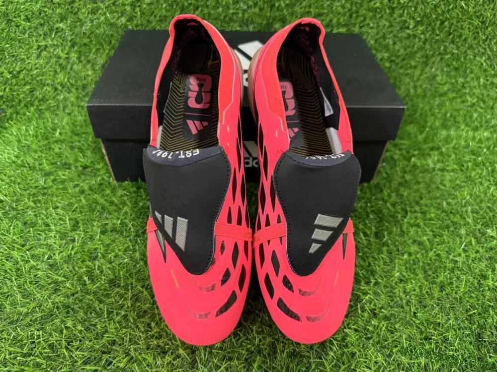 Adidas Predator 26 Elite Fold-Over Tongue FG Firm Ground Soccer Cleats - Pink/Electric Pink/Black