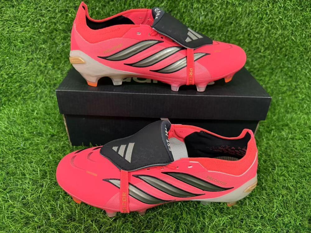 Adidas Predator 26 Elite Fold-Over Tongue FG Firm Ground Soccer Cleats - Pink/Electric Pink/Black