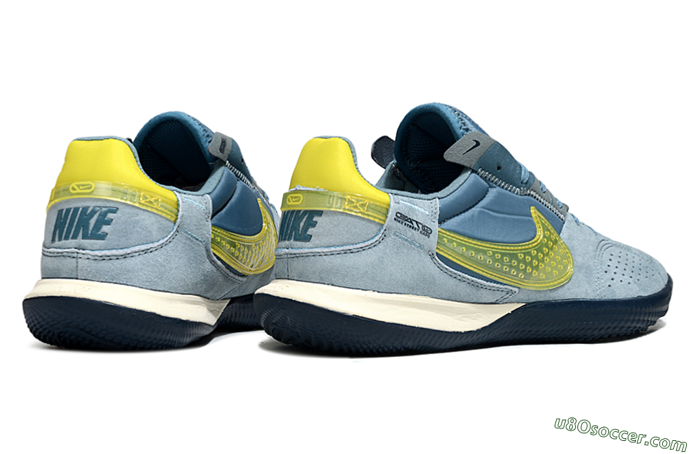 Nike Street Gato IC Indoor & Futsal Soccer Shoes - Blue/Soft Blue/Sunny Yellow 6