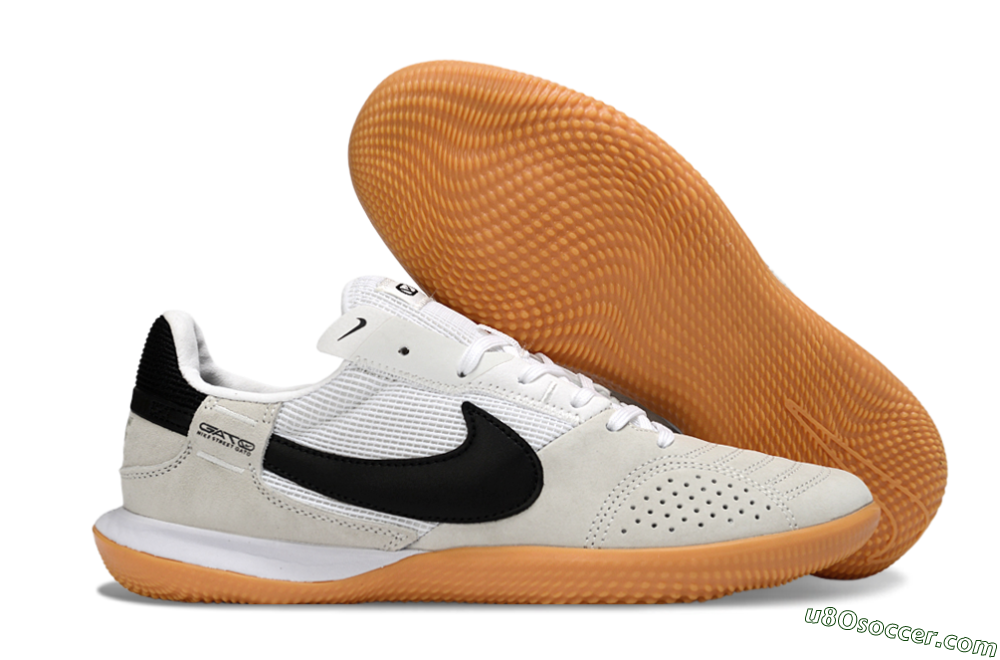 Nike Street Gato IC Indoor & Futsal Soccer Shoes - White/Black/Orange 1
