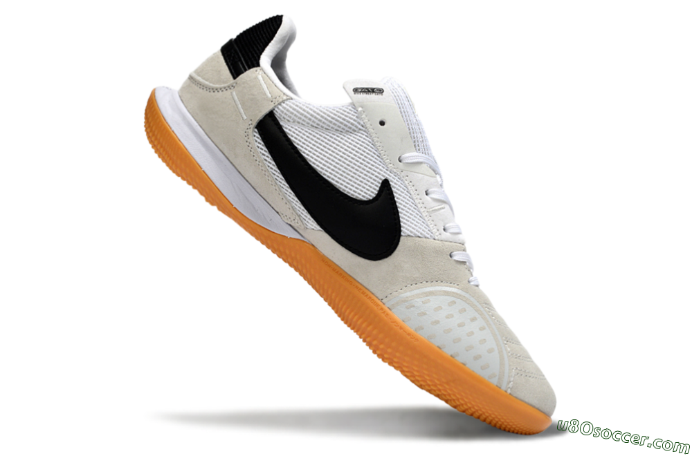 Nike Street Gato IC Indoor & Futsal Soccer Shoes - White/Black/Orange 4