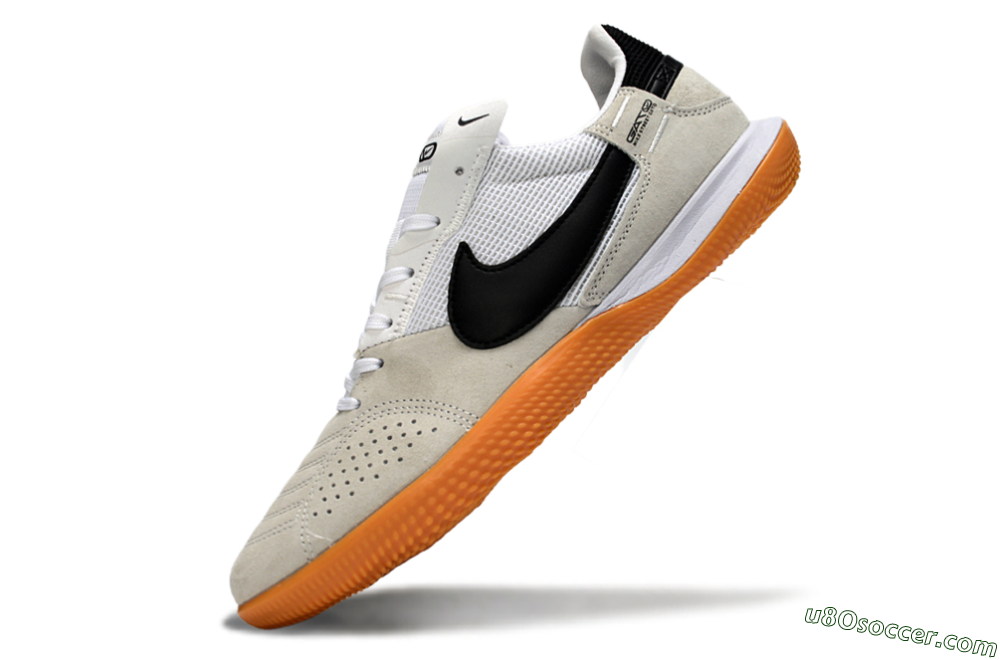Nike Street Gato IC Indoor & Futsal Soccer Shoes - White/Black/Orange 5