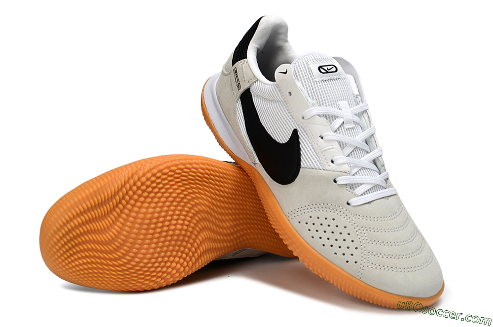 Nike Street Gato IC Indoor & Futsal Soccer Shoes - White/Black/Orange 3