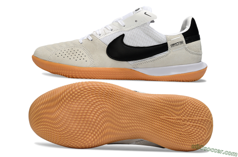 Nike Street Gato IC Indoor & Futsal Soccer Shoes - White/Black/Orange 0