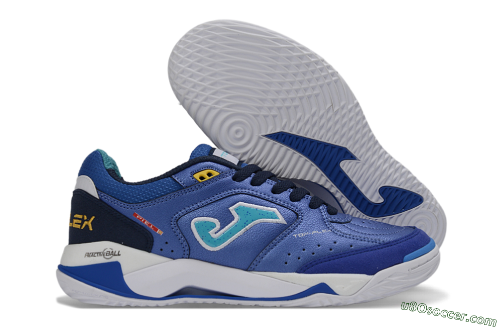 Joma Top Flex IC Indoor & Futsal Soccer Shoes - Blue/Aqua Blue/Cobalt Blue 1