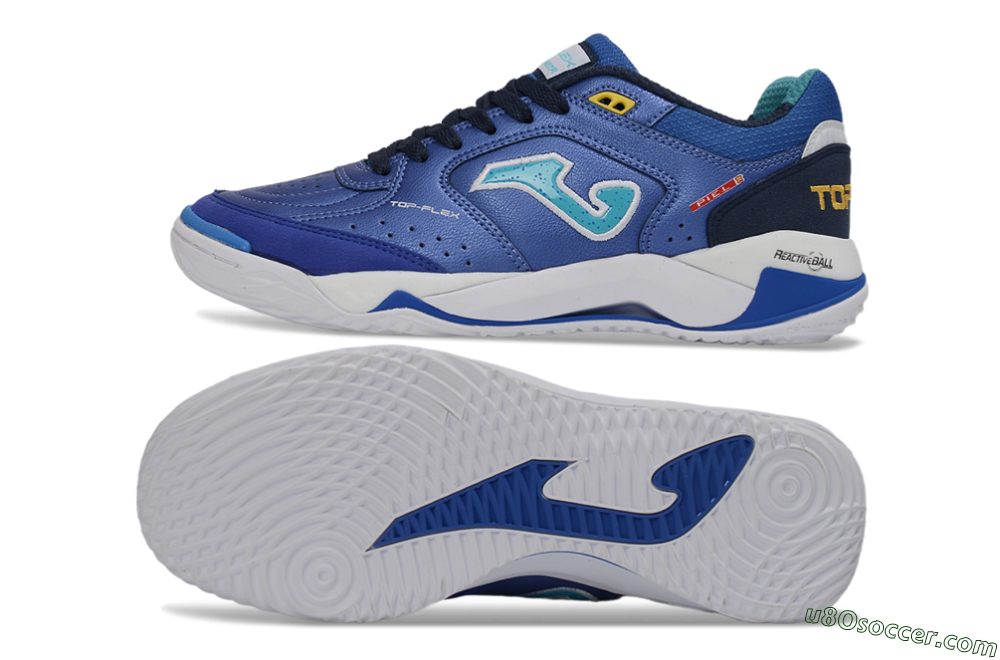 Joma Top Flex IC Indoor & Futsal Soccer Shoes - Blue/Aqua Blue/Cobalt Blue 0