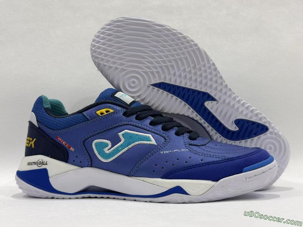 Joma Top Flex IC Indoor & Futsal Soccer Shoes - Blue/Aqua Blue/Cobalt Blue