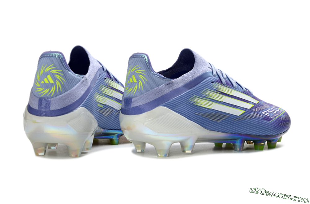 Adidas F50 Pro FG Firm Ground Soccer Cleats - Blue/Iridescent Yellow/Lime Green 6