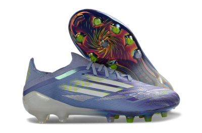 Adidas F50 Pro FG Firm Ground Soccer Cleats - Blue/Iridescent Yellow/Lime Green