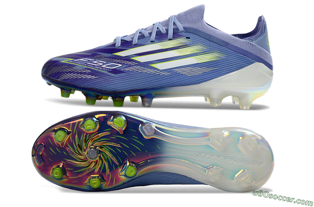 Adidas F50 Pro FG Firm Ground Soccer Cleats - Blue/Iridescent Yellow/Lime Green 0