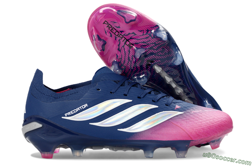 Adidas Predator 26 Elite FG Firm Ground Soccer Cleats - Navy/Electric Pink/Deep Blue 1