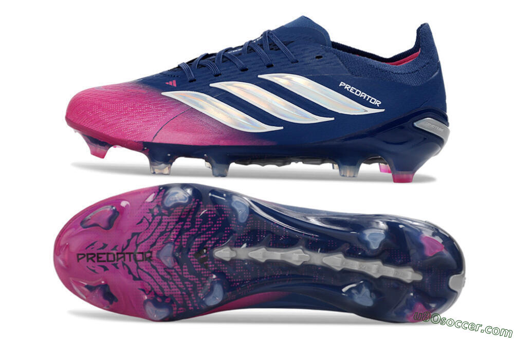 Adidas Predator 26 Elite FG Firm Ground Soccer Cleats - Navy/Electric Pink/Deep Blue 0