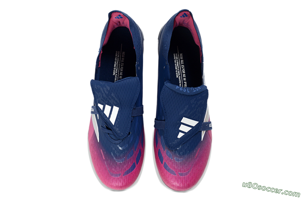 Adidas Predator 26 Elite Fold-Over Tongue FG Firm Ground Soccer Cleats - Navy/Vibrant Pink/Deep Blue 4