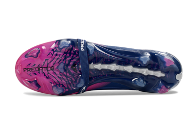 Adidas Predator 26 Elite Fold-Over Tongue FG Firm Ground Soccer Cleats - Navy/Vibrant Pink/Deep Blue