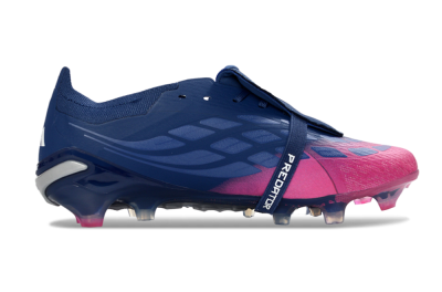Adidas Predator 26 Elite Fold-Over Tongue FG Firm Ground Soccer Cleats - Navy/Vibrant Pink/Deep Blue