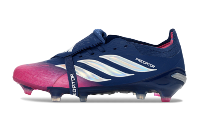 Adidas Predator 26 Elite Fold-Over Tongue FG Firm Ground Soccer Cleats - Navy/Vibrant Pink/Deep Blue