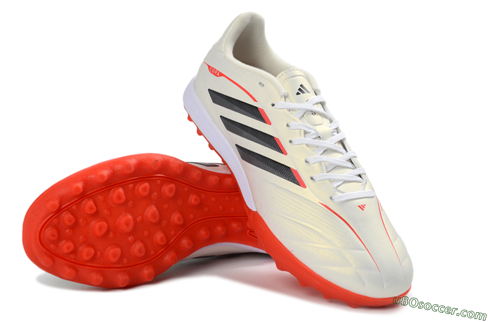 Adidas Copa Pure 3 Elite TF Artificial Turf Soccer Shoes - White/Fiery Red/Black 3