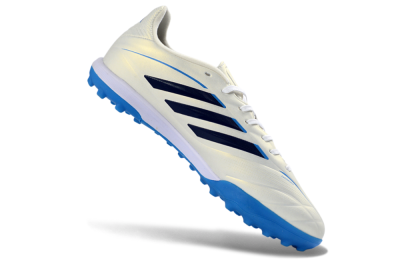 Adidas Copa Pure 3 Elite TF Artificial Turf Soccer Shoes - White/Navy Blue/Cyan Blue