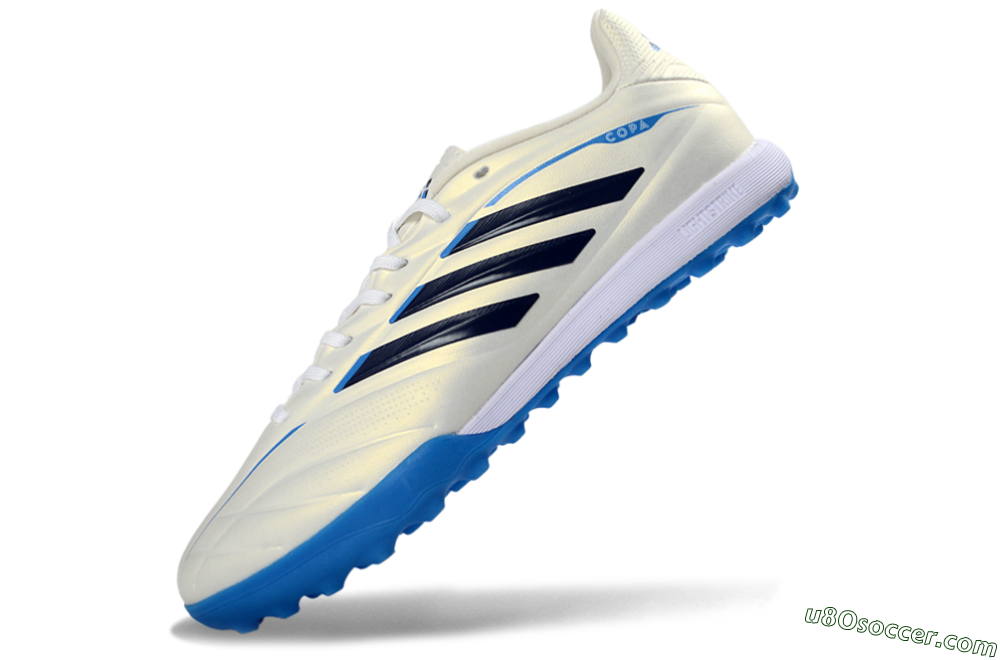 Adidas Copa Pure 3 Elite TF Artificial Turf Soccer Shoes - White/Navy Blue/Cyan Blue 5