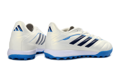 Adidas Copa Pure 3 Elite TF Artificial Turf Soccer Shoes - White/Navy Blue/Cyan Blue