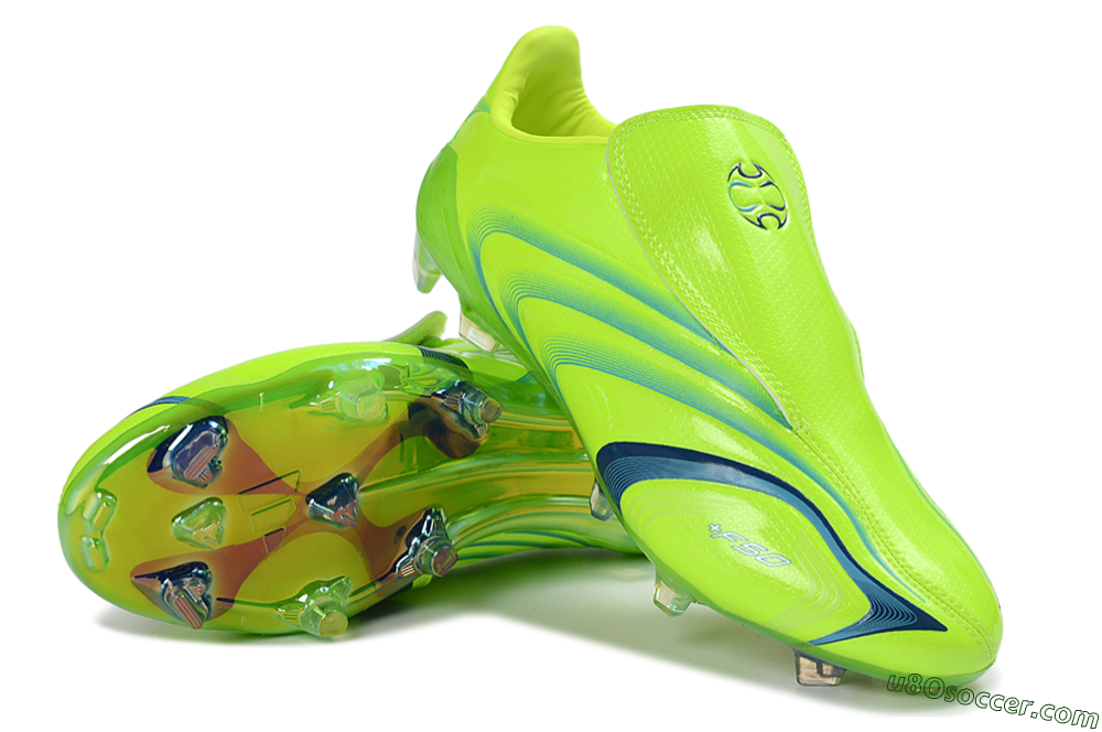 Adidas F50 Elite FG Firm Ground Soccer Cleats - Green/Electric Green/Blue Accent 3