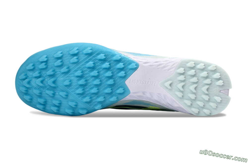 Adidas F50 Pro TF Artificial Turf Soccer Shoes - Blue/Aqua Blue/Neon Yellow 6