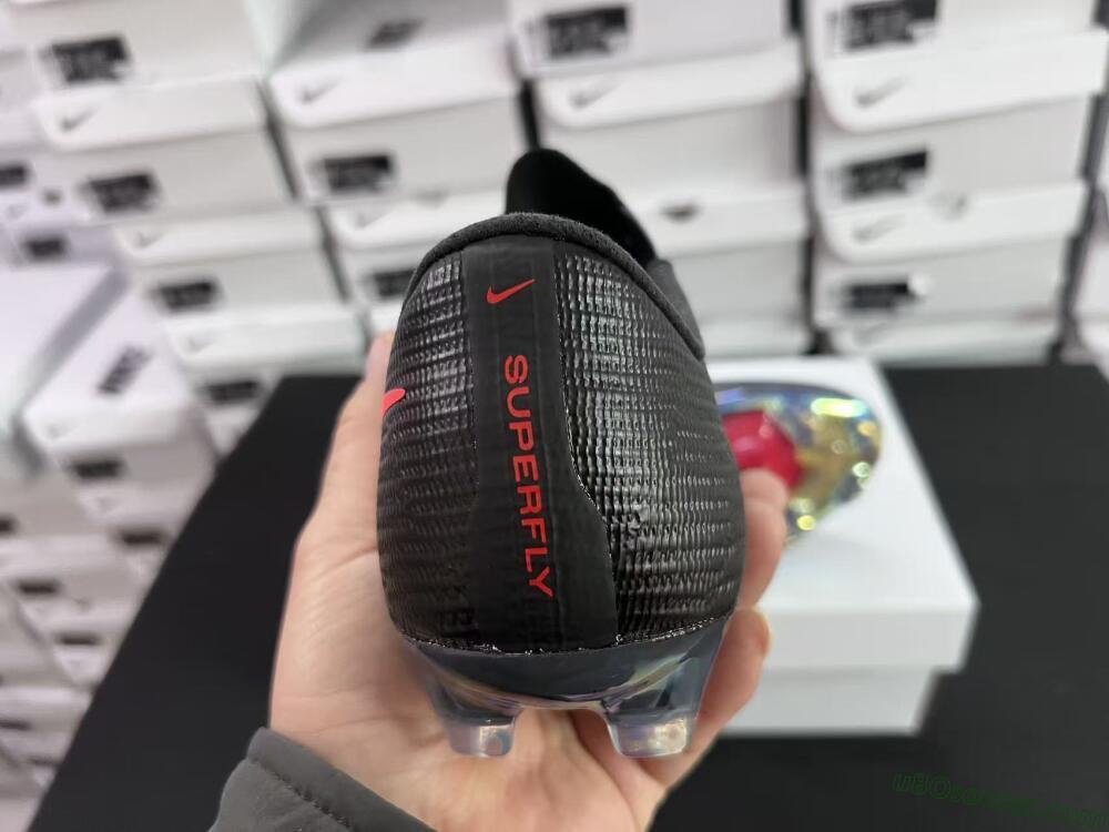 Nike Air Zoom Mercurial Superfly 11 FG Firm Ground Soccer Cleats - Black/Vibrant Orange/Rainbow Burst