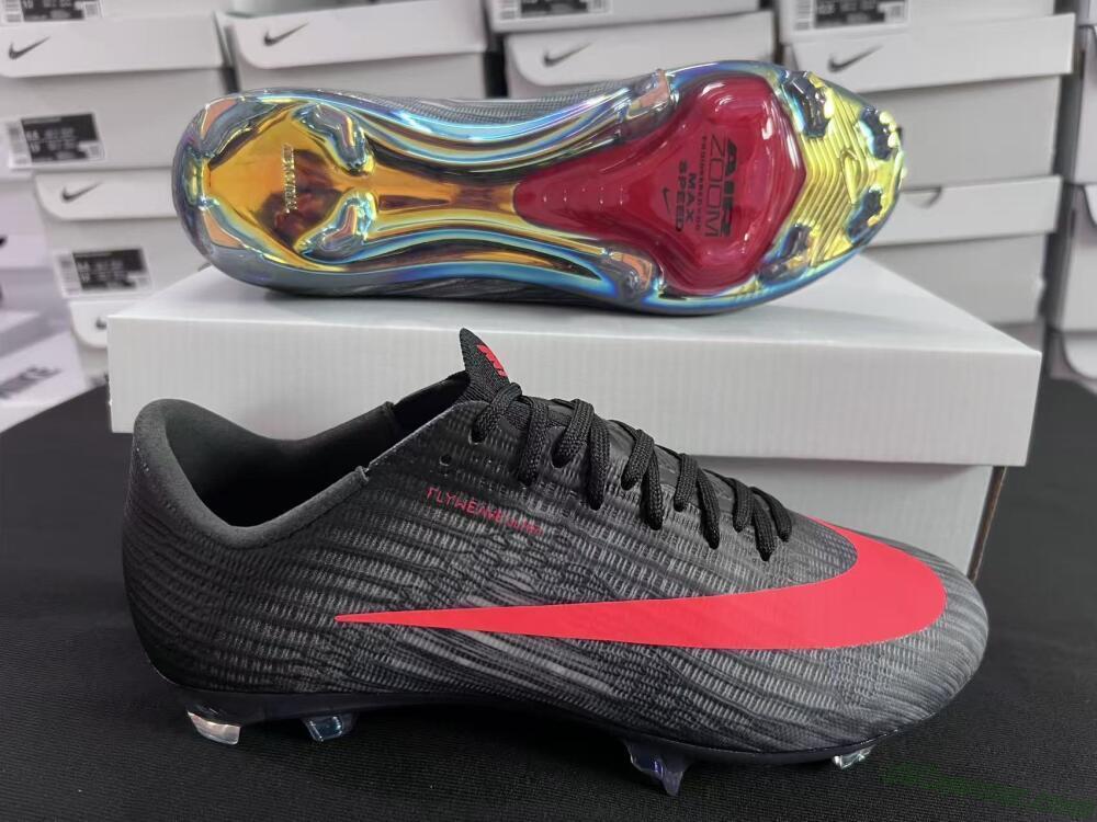 Nike Air Zoom Mercurial Superfly 11 FG Firm Ground Soccer Cleats - Black/Vibrant Orange/Rainbow Burst