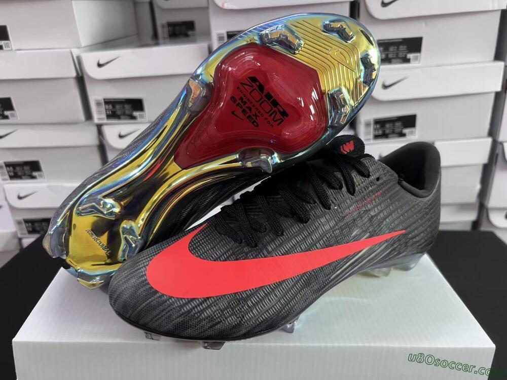 Nike Air Zoom Mercurial Superfly 11 FG Firm Ground Soccer Cleats - Black/Vibrant Orange/Rainbow Burst