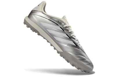 Adidas Copa Pure 2+ Elite TF Artificial Turf Soccer Shoes - Silver/Metallic Gray/White