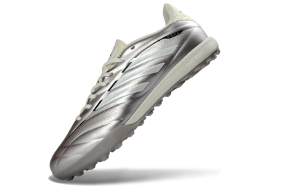 Adidas Copa Pure 2+ Elite TF Artificial Turf Soccer Shoes - Silver/Metallic Gray/White