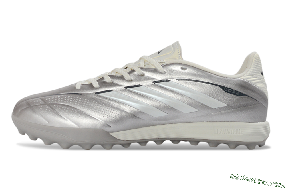 Adidas Copa Pure 2+ Elite TF Artificial Turf Soccer Shoes - Silver/Metallic Gray/White 2