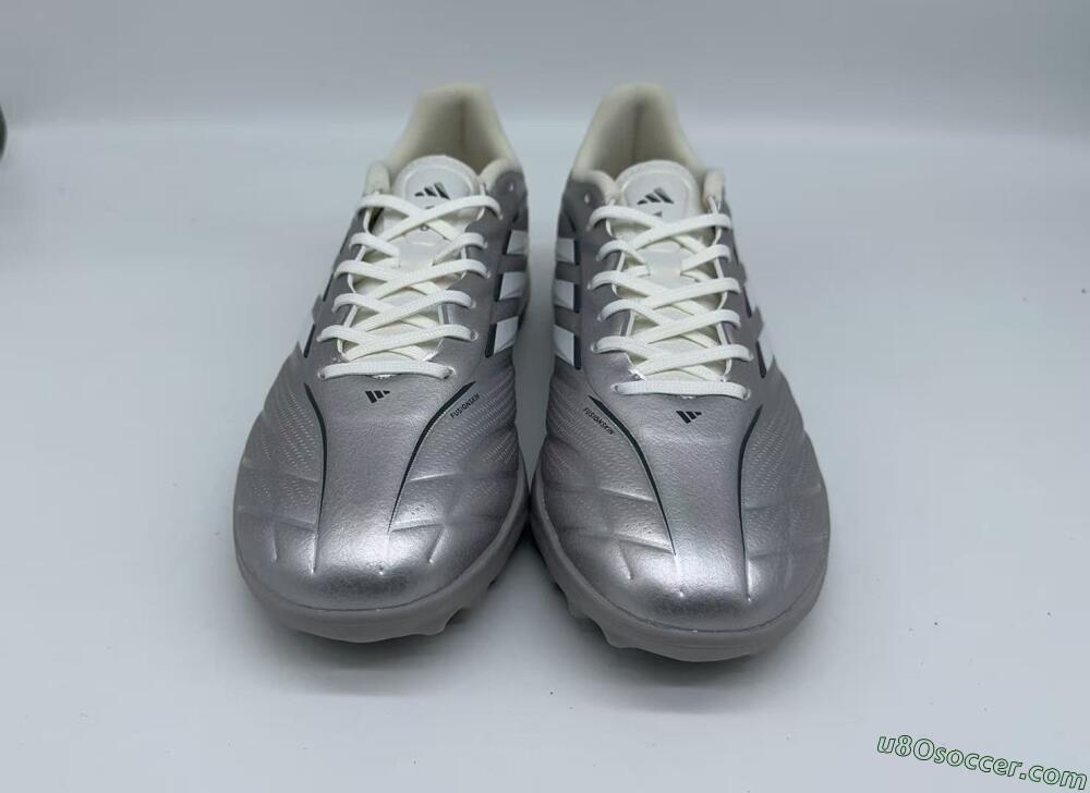 Adidas Copa Pure 2+ Elite TF Artificial Turf Soccer Shoes - Silver/Metallic Gray/White
