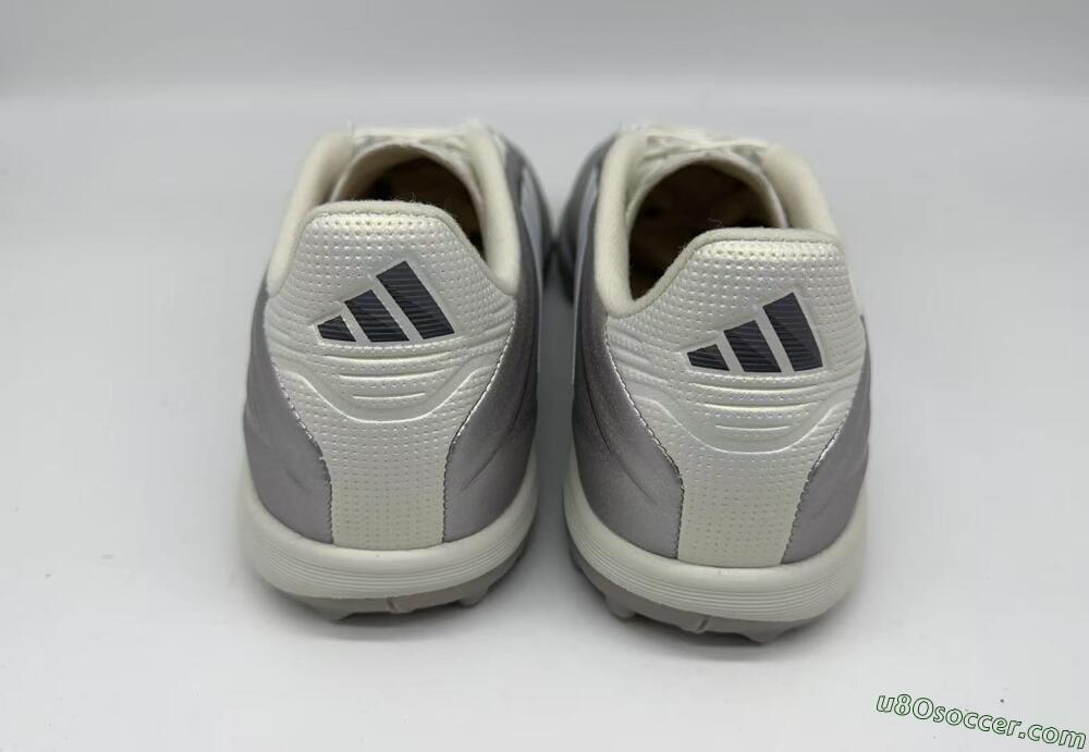 Adidas Copa Pure 2+ Elite TF Artificial Turf Soccer Shoes - Silver/Metallic Gray/White