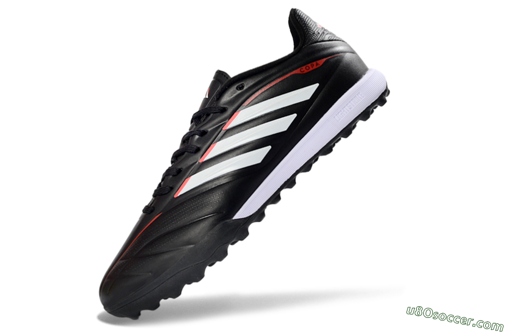 Adidas Copa Pure 2+ Elite TF Artificial Turf Soccer Shoes - Black/White/Crimson 5