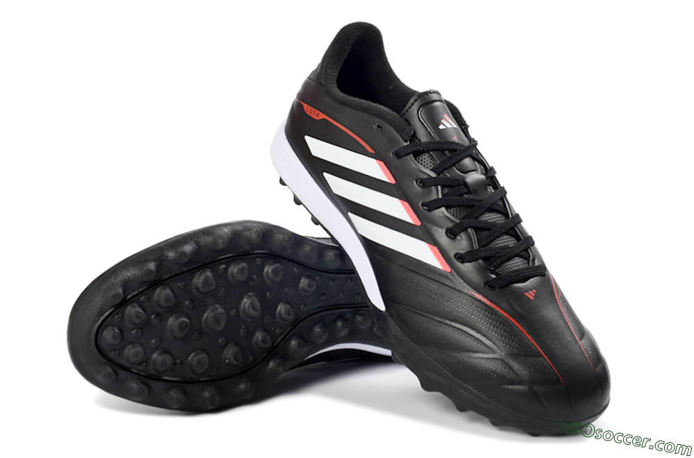 Adidas Copa Pure 2+ Elite TF Artificial Turf Soccer Shoes - Black/White/Crimson 3