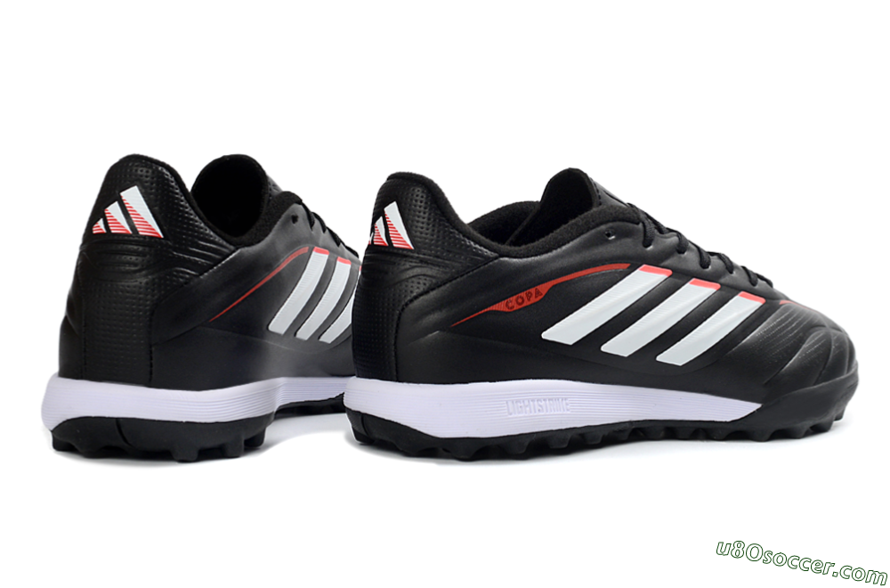 Adidas Copa Pure 2+ Elite TF Artificial Turf Soccer Shoes - Black/White/Crimson 6