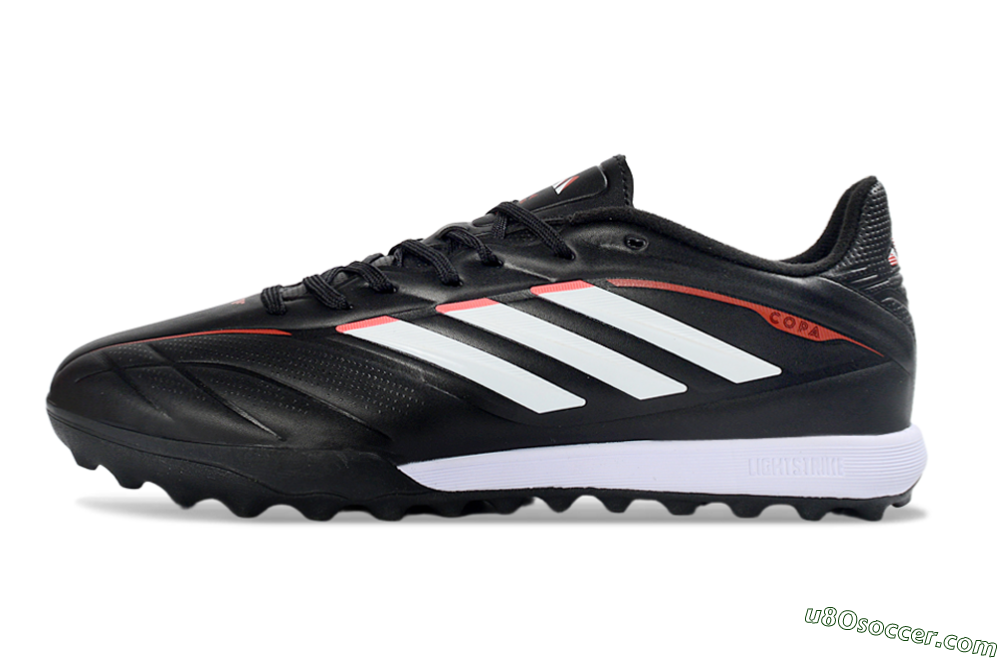 Adidas Copa Pure 2+ Elite TF Artificial Turf Soccer Shoes - Black/White/Crimson 2