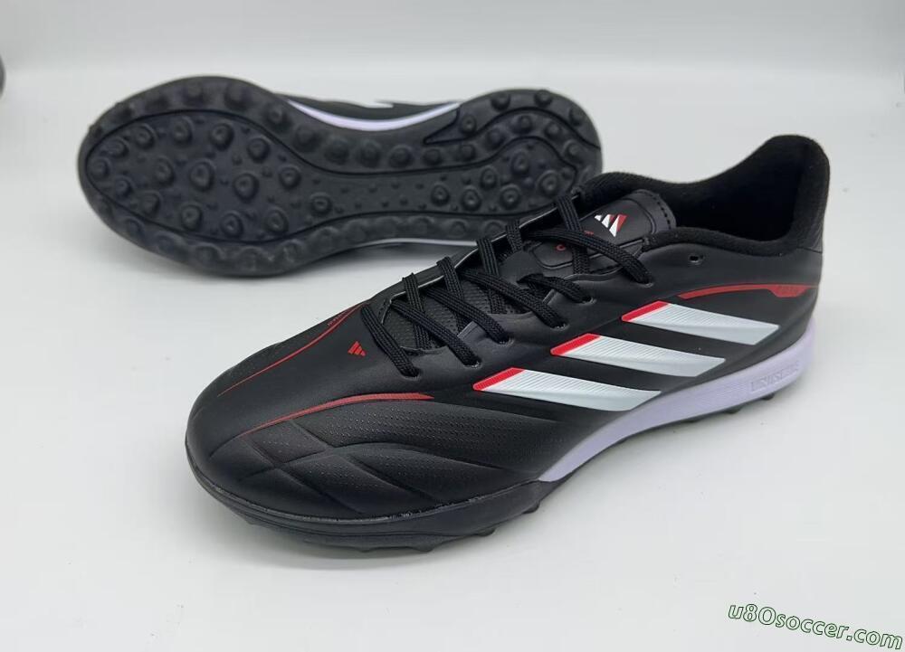 Adidas Copa Pure 2+ Elite TF Artificial Turf Soccer Shoes - Black/White/Crimson