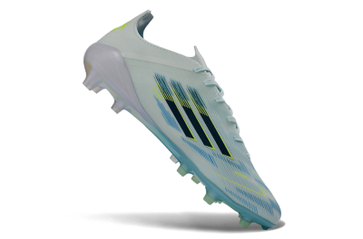 Adidas F50 Elite AG Artificial Grass Soccer Cleats - Light/Iridescent Blue/Spectral Yellow