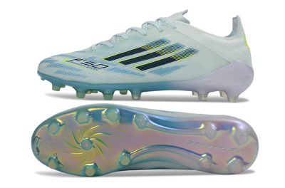 Adidas F50 Elite AG Artificial Grass Soccer Cleats - Light/Iridescent Blue/Spectral Yellow