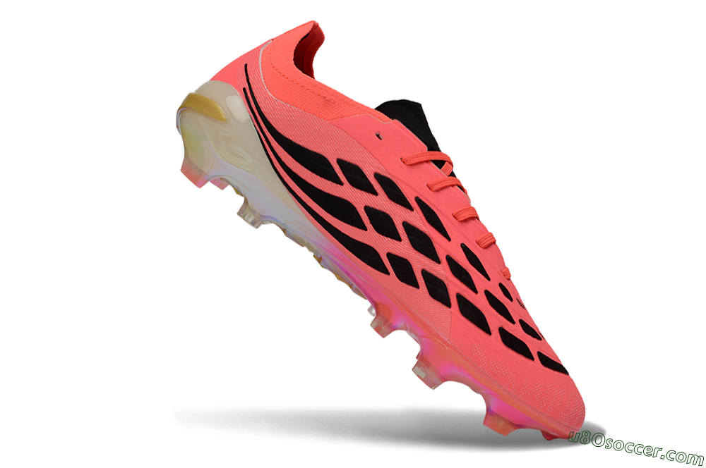 Adidas Predator 26 Elite FG Firm Ground Soccer Cleats - Pink/Sunny Coral/Gleaming Gold 4