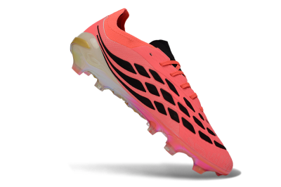 Adidas Predator 26 Elite FG Firm Ground Soccer Cleats - Pink/Sunny Coral/Gleaming Gold
